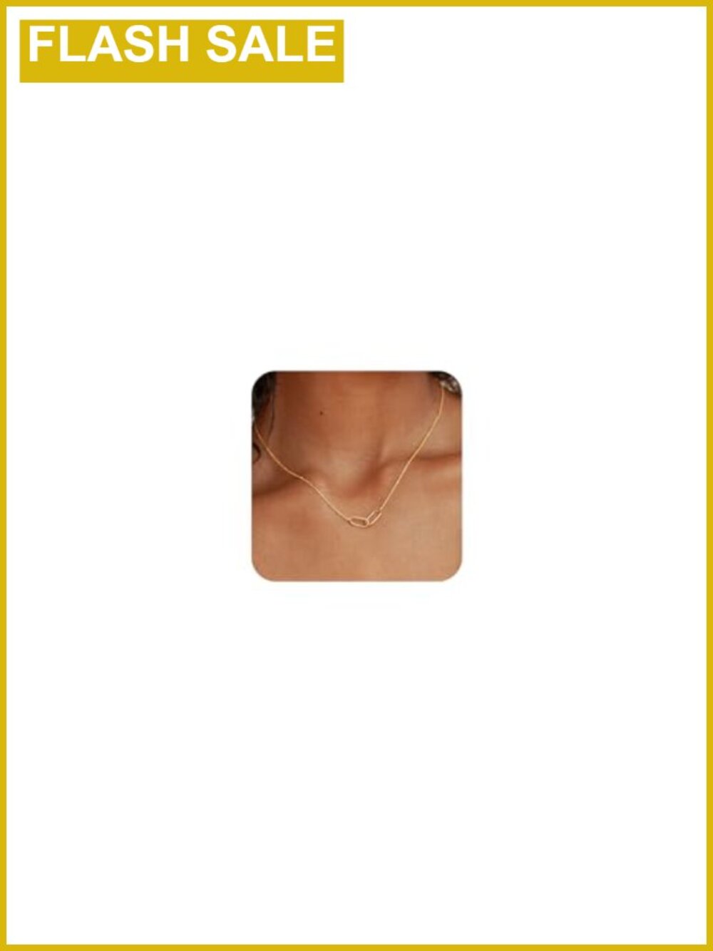 Gold Plated Paperclip Necklace for Women